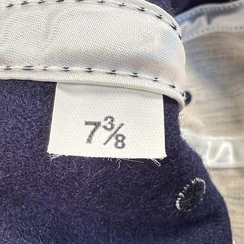 Ebbets Field Flannels Kansas City Katz Navy Wool Fitted Baseball Cap Hat 7 3/8 - Picture 5 of 6